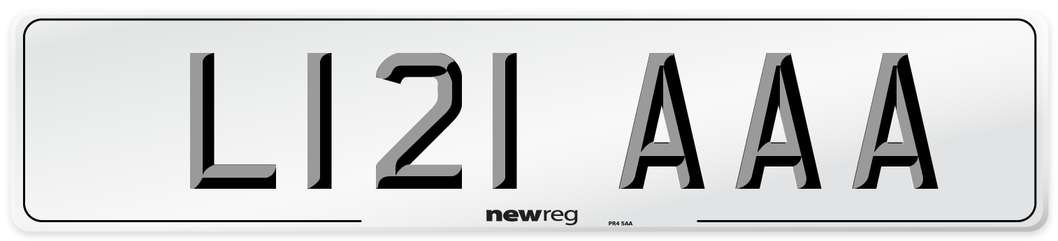 L121 AAA Front Number Plate