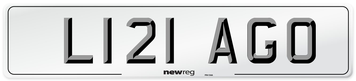 L121 AGO Front Number Plate