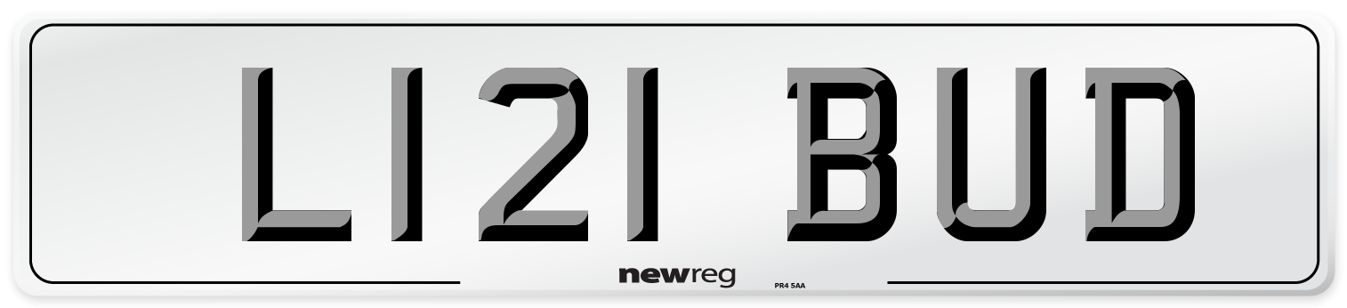 L121 BUD Front Number Plate