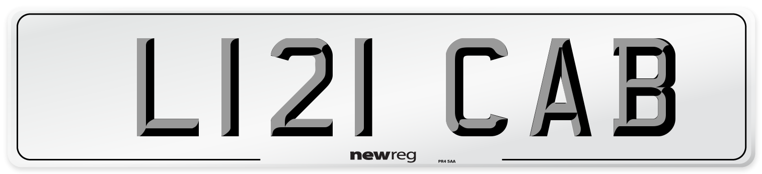 L121 CAB Front Number Plate