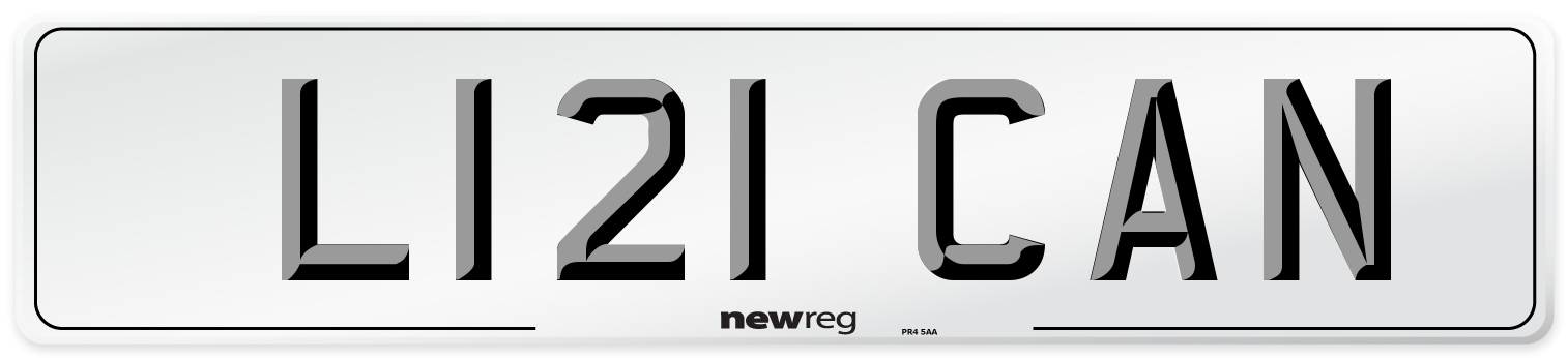 L121 CAN Front Number Plate