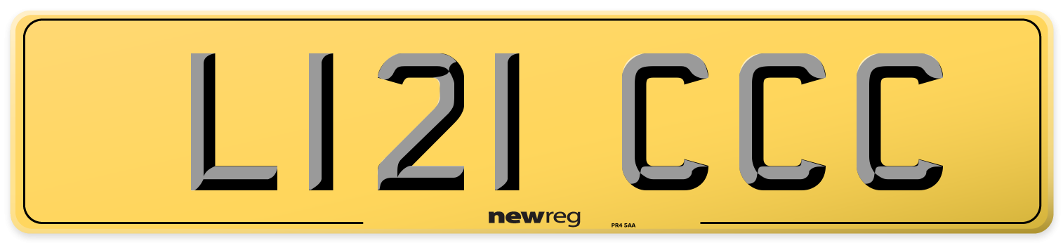 L121 CCC Rear Number Plate