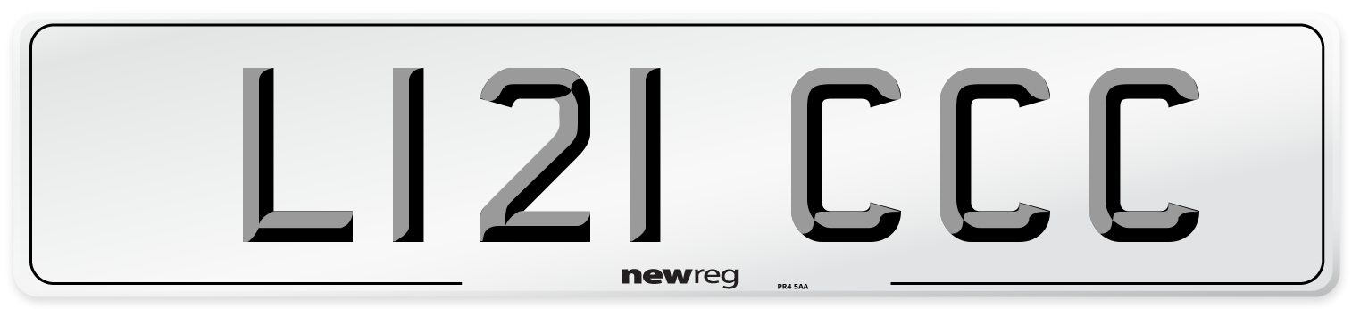 L121 CCC Front Number Plate