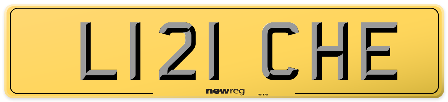 L121 CHE Rear Number Plate