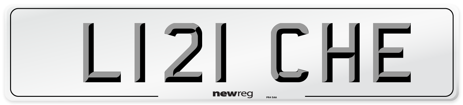 L121 CHE Front Number Plate