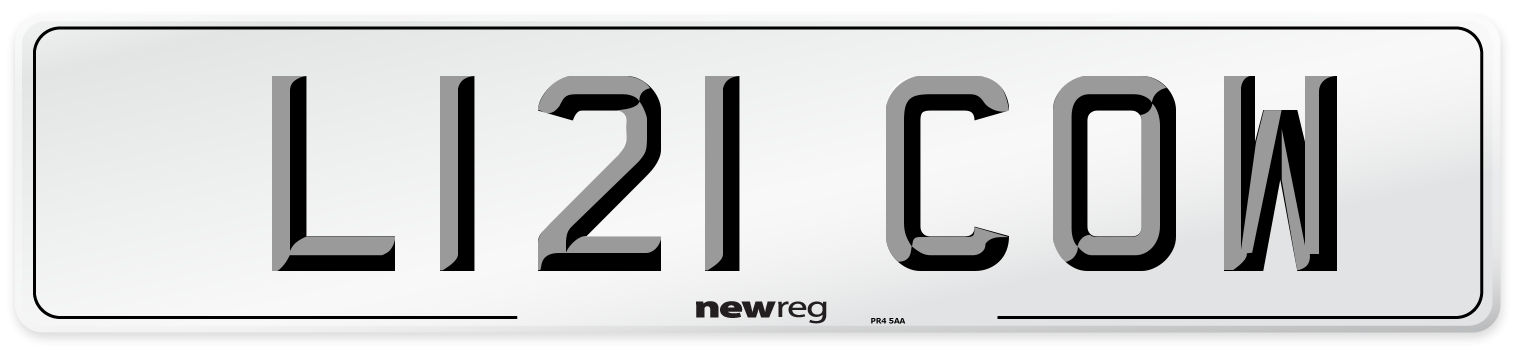 L121 COW Front Number Plate