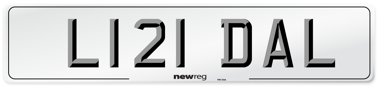 L121 DAL Front Number Plate