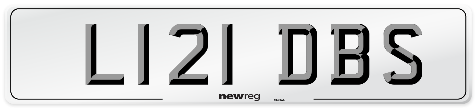 L121 DBS Front Number Plate