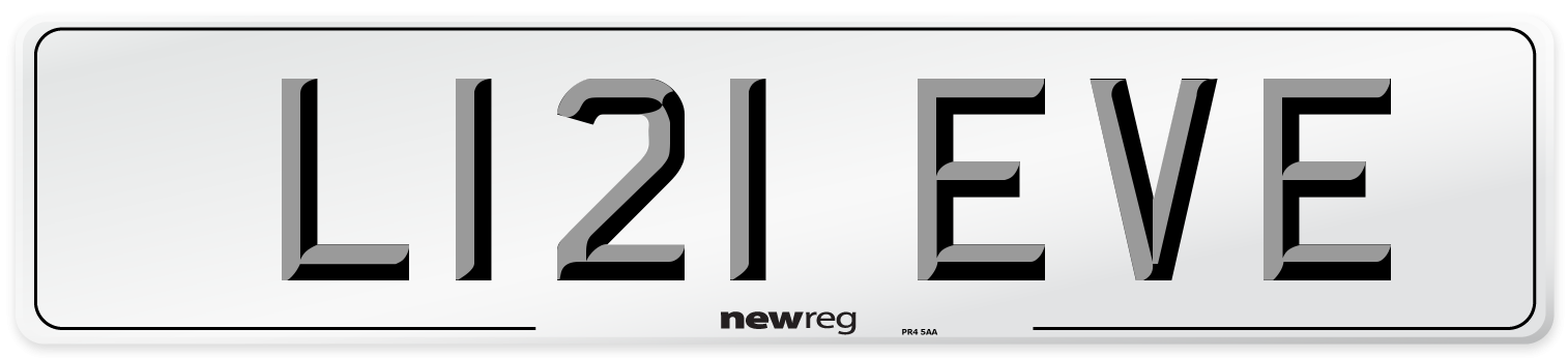 L121 EVE Front Number Plate