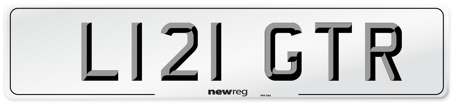 L121 GTR Front Number Plate