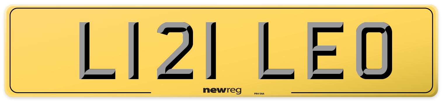 L121 LEO Rear Number Plate