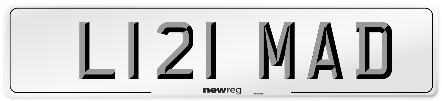 L121 MAD Front Number Plate