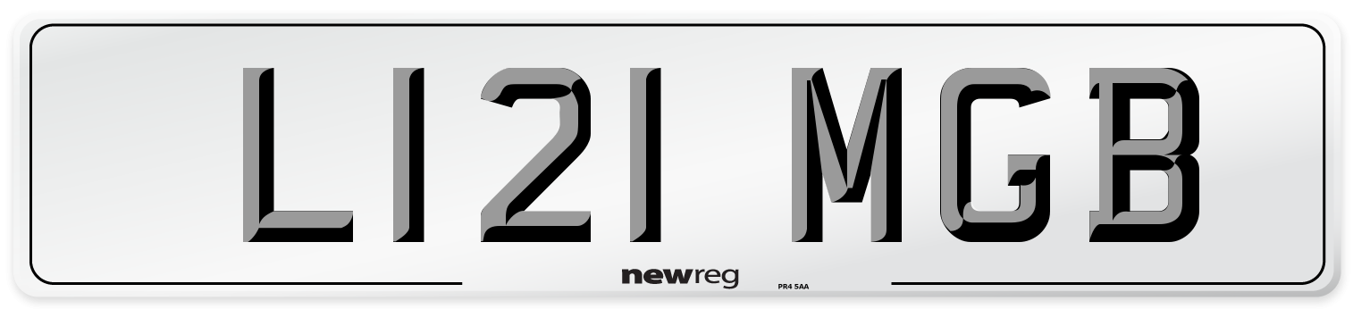 L121 MGB Front Number Plate