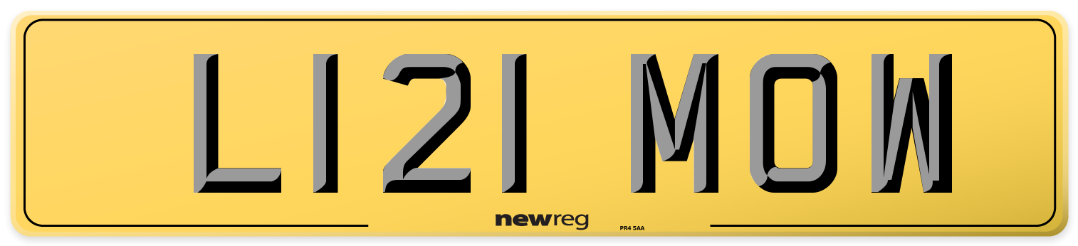 L121 MOW Rear Number Plate