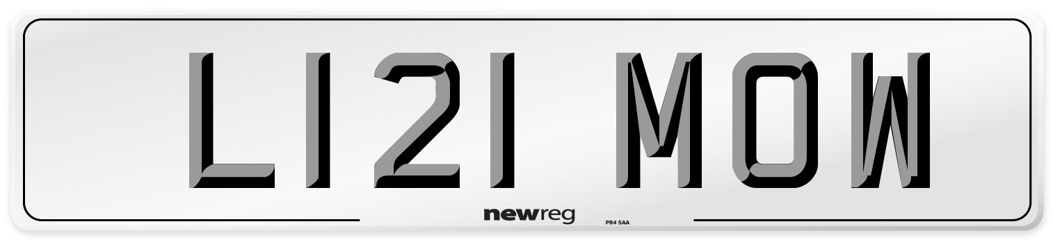 L121 MOW Front Number Plate