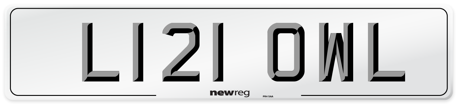 L121 OWL Front Number Plate