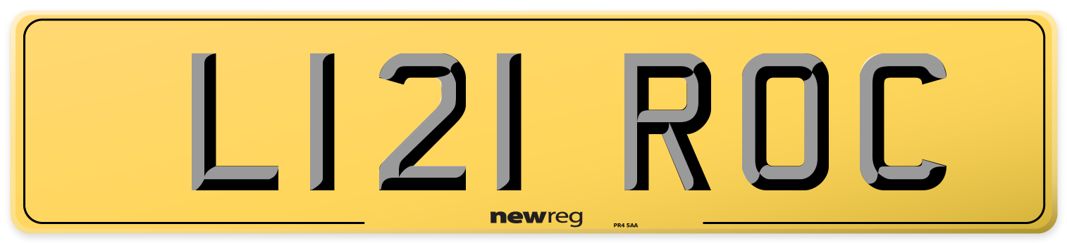 L121 ROC Rear Number Plate