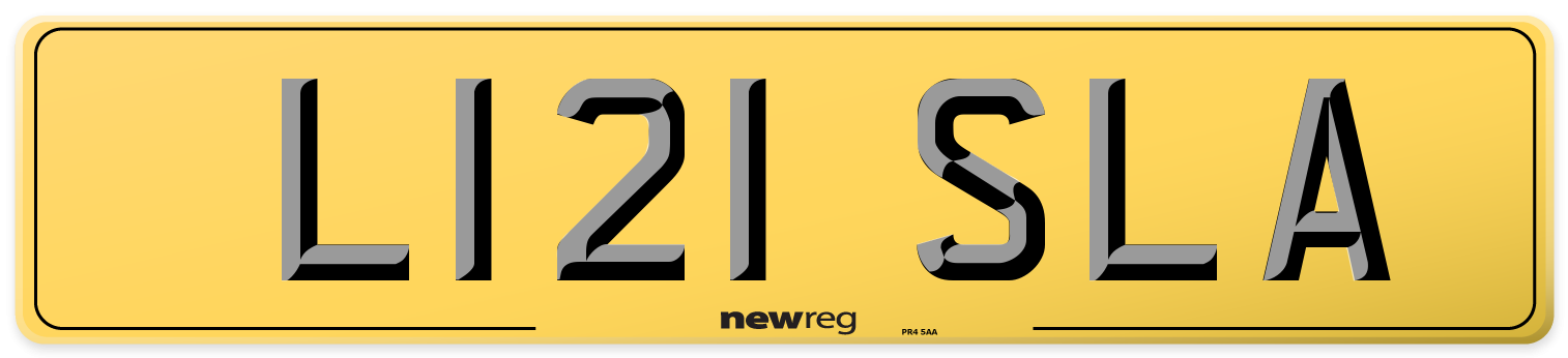 L121 SLA Rear Number Plate