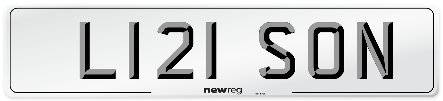 L121 SON Front Number Plate