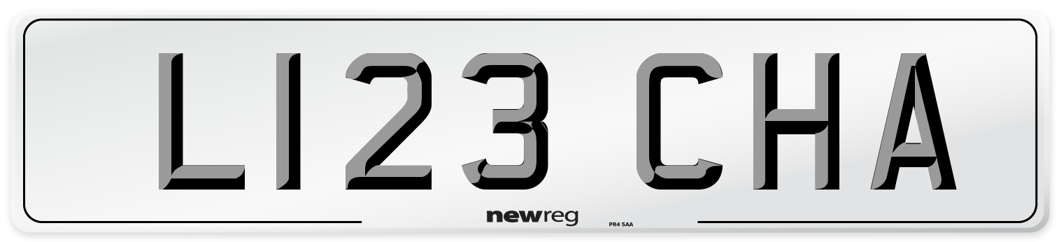 L123 CHA Front Number Plate