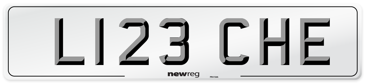 L123 CHE Front Number Plate