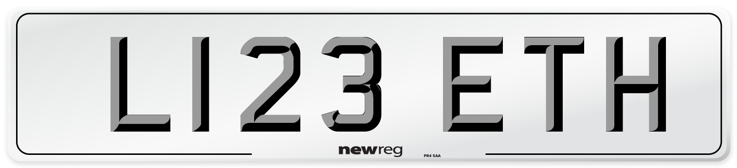 L123 ETH Front Number Plate