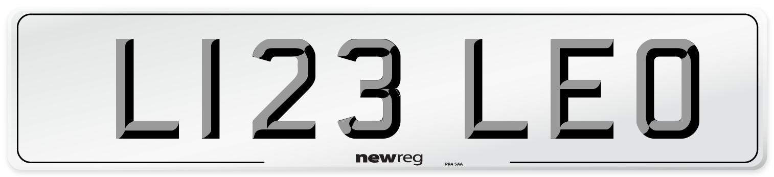 L123 LEO Front Number Plate