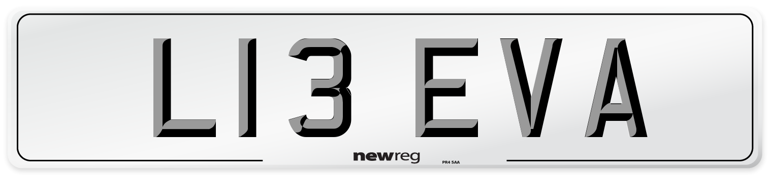 L13 EVA Front Number Plate