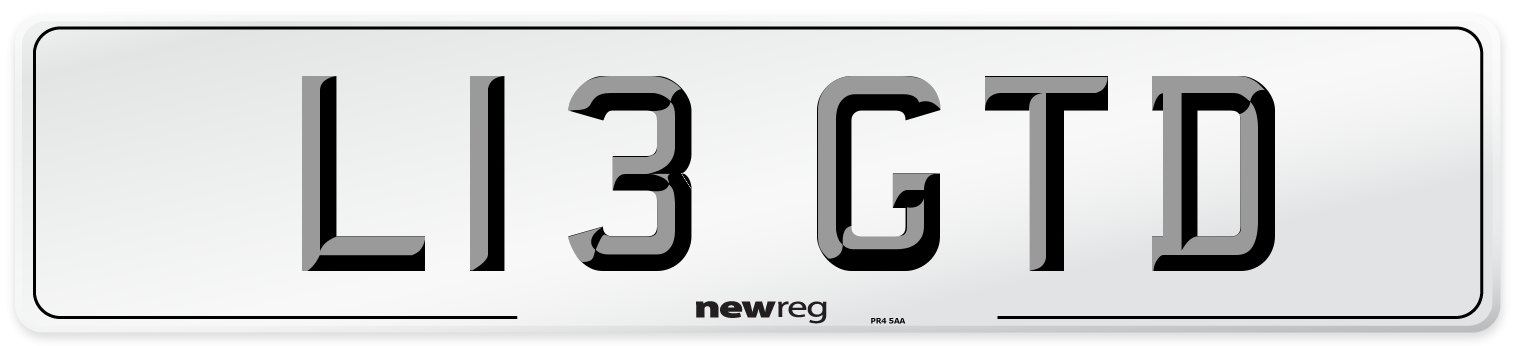 L13 GTD Front Number Plate