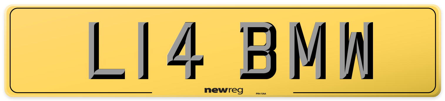 L14 BMW Rear Number Plate