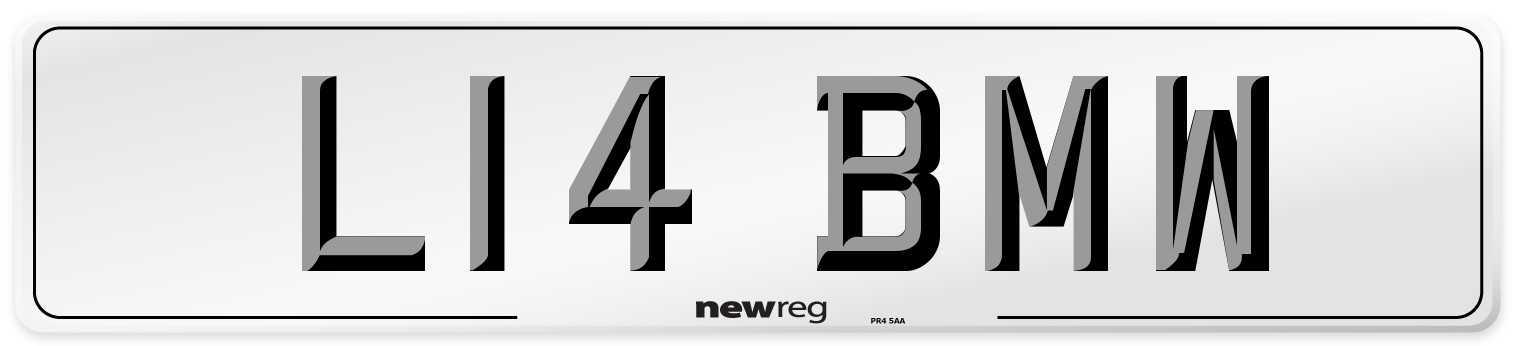 L14 BMW Front Number Plate