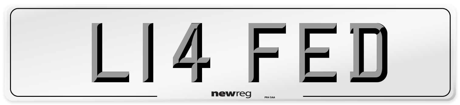 L14 FED Front Number Plate