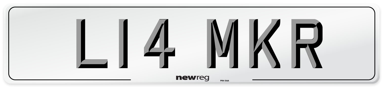 L14 MKR Front Number Plate