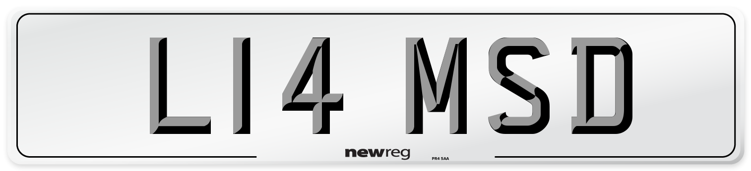 L14 MSD Front Number Plate