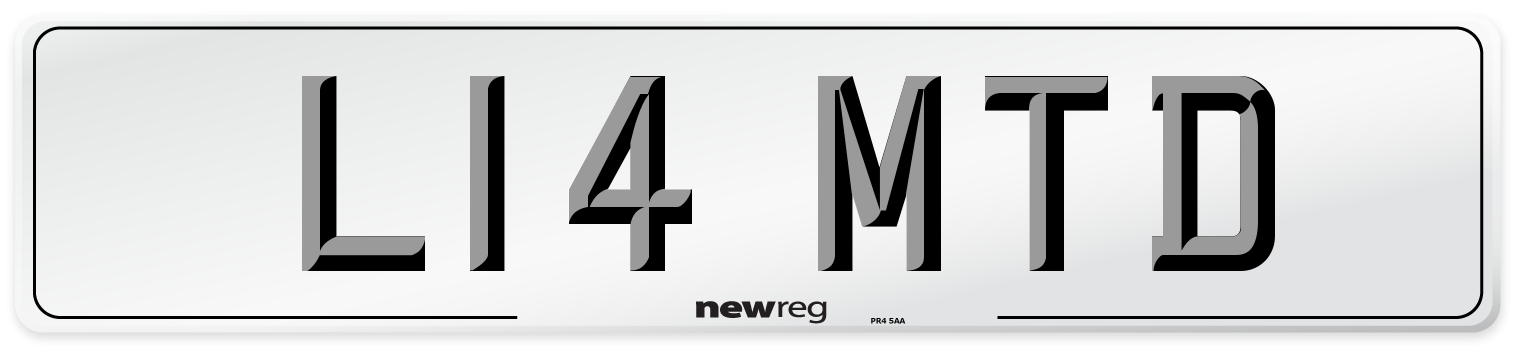 L14 MTD Front Number Plate