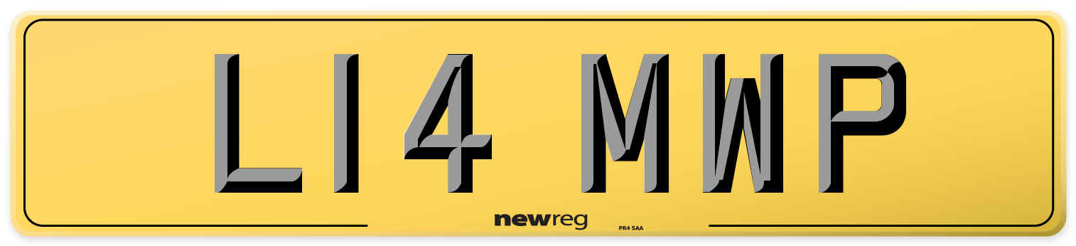 L14 MWP Rear Number Plate