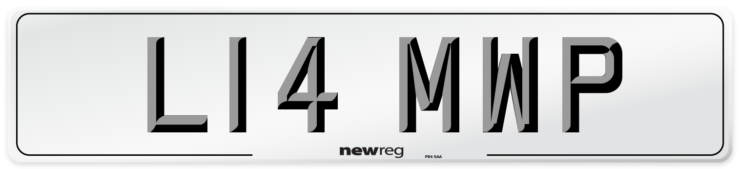 L14 MWP Front Number Plate