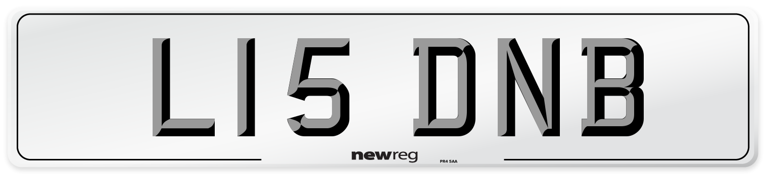 L15 DNB Front Number Plate