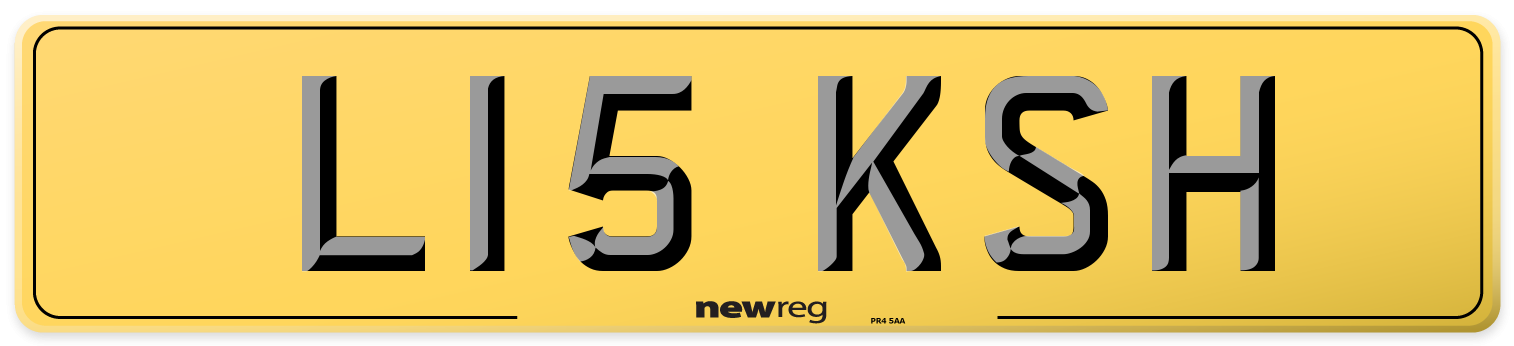 L15 KSH Rear Number Plate
