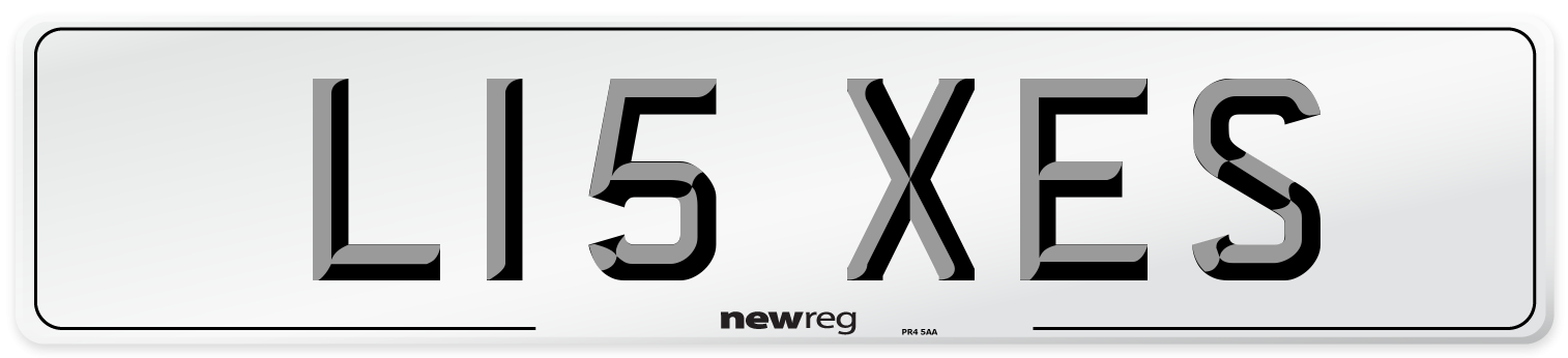 L15 XES Front Number Plate