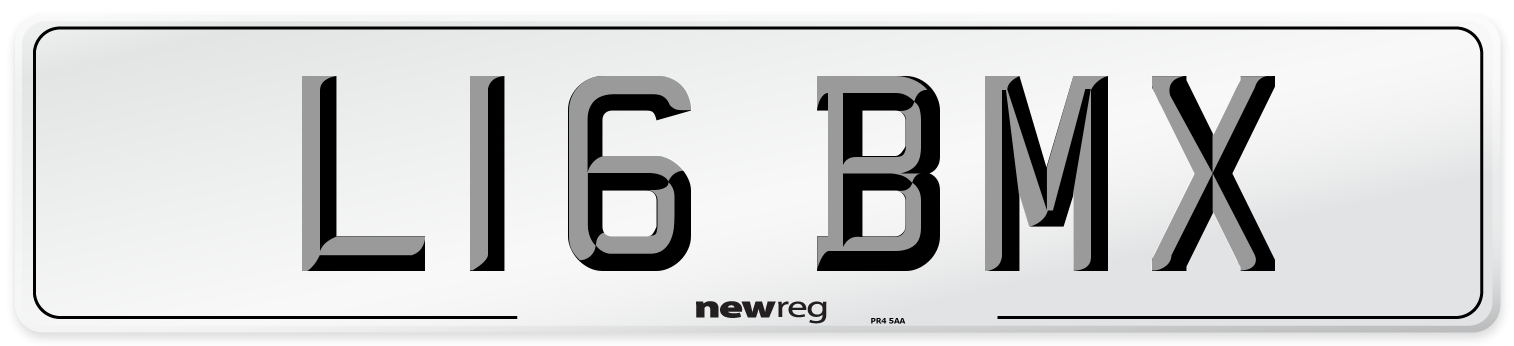 L16 BMX Front Number Plate