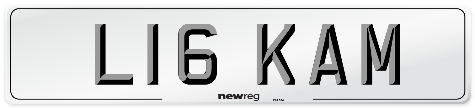 L16 KAM Front Number Plate