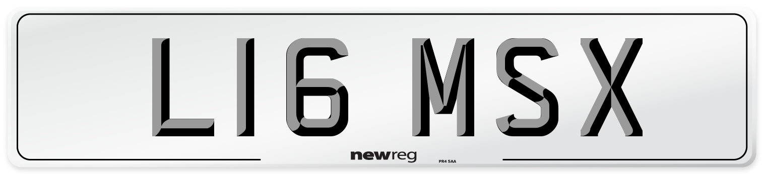 L16 MSX Front Number Plate