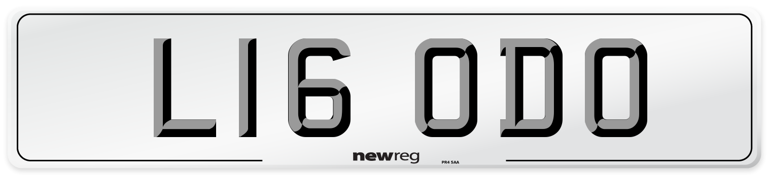 L16 ODO Front Number Plate