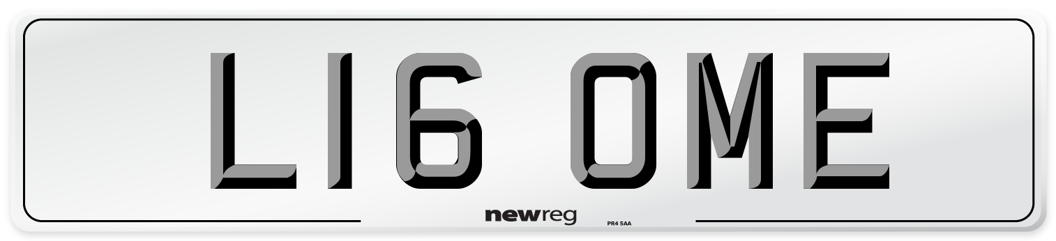 L16 OME Front Number Plate