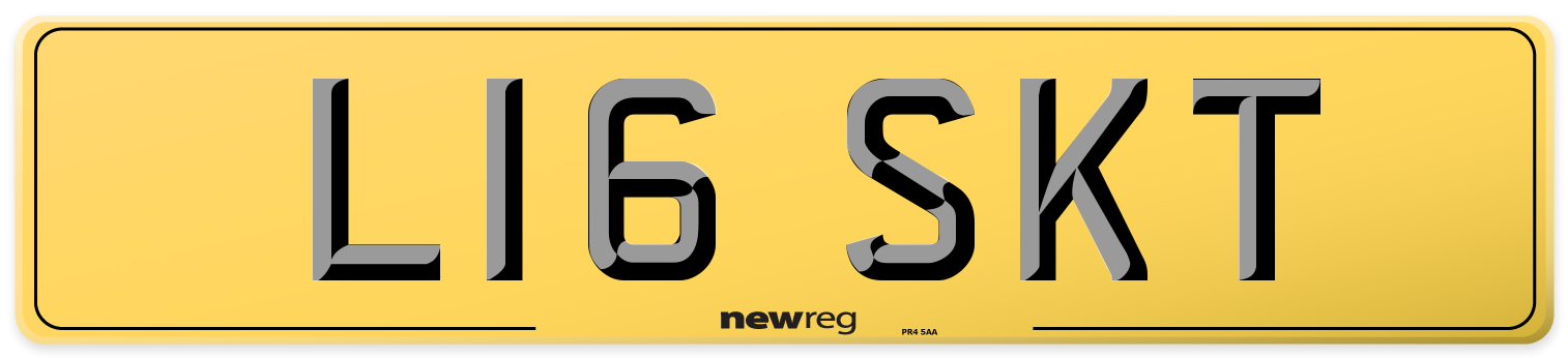 L16 SKT Rear Number Plate
