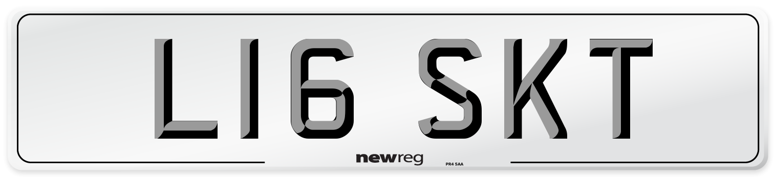 L16 SKT Front Number Plate