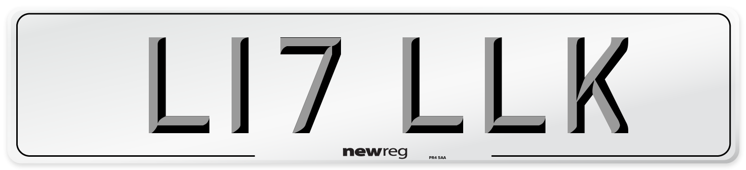 L17 LLK Front Number Plate