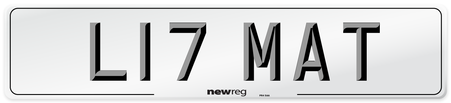 L17 MAT Front Number Plate