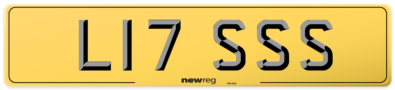 L17 SSS Rear Number Plate